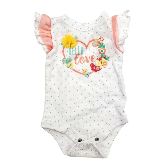 3M Carters Baby Onesie Girl 3-piece Tulle Ruffle Outfit Lightweight Bodysuit set - Picture 3 of 12